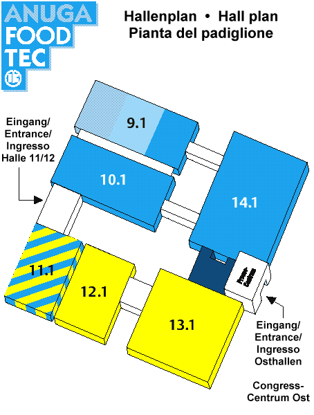 Anuga Foodtec 2009 in K�ln - Hallenplan